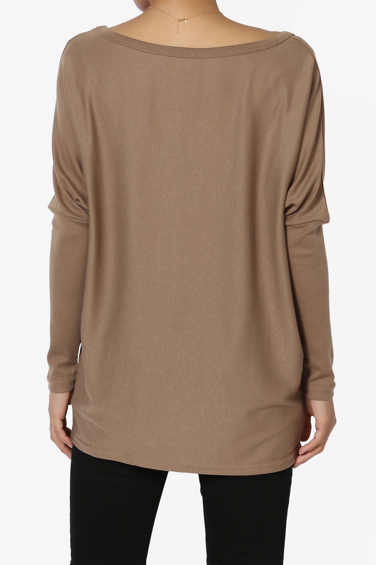 Givinn Boat Neck Dolman Long Sleeve Top