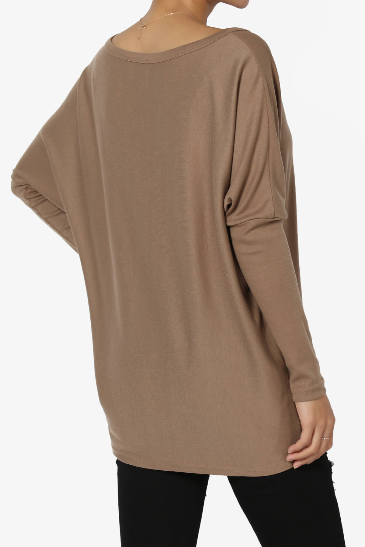 Givinn Boat Neck Dolman Long Sleeve Top