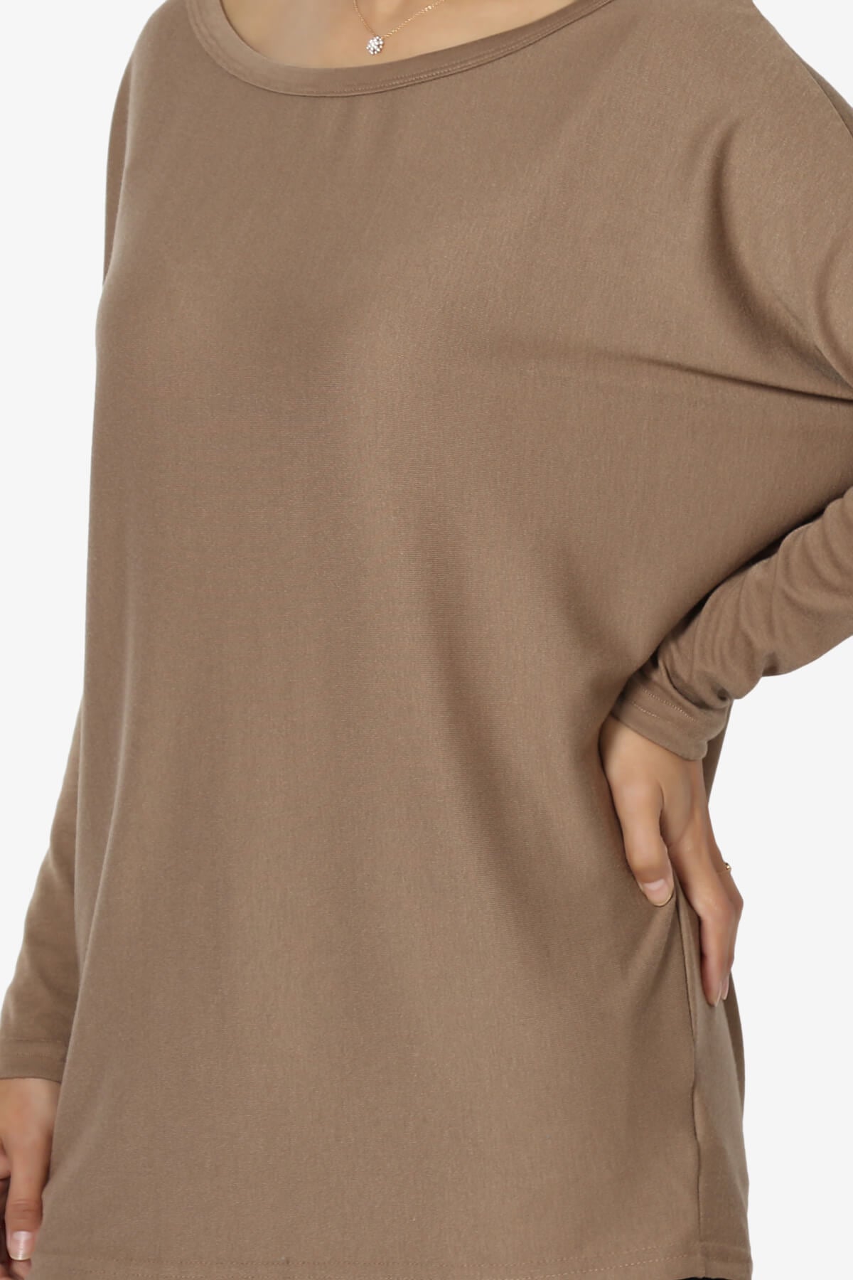 Givinn Boat Neck Dolman Long Sleeve Top