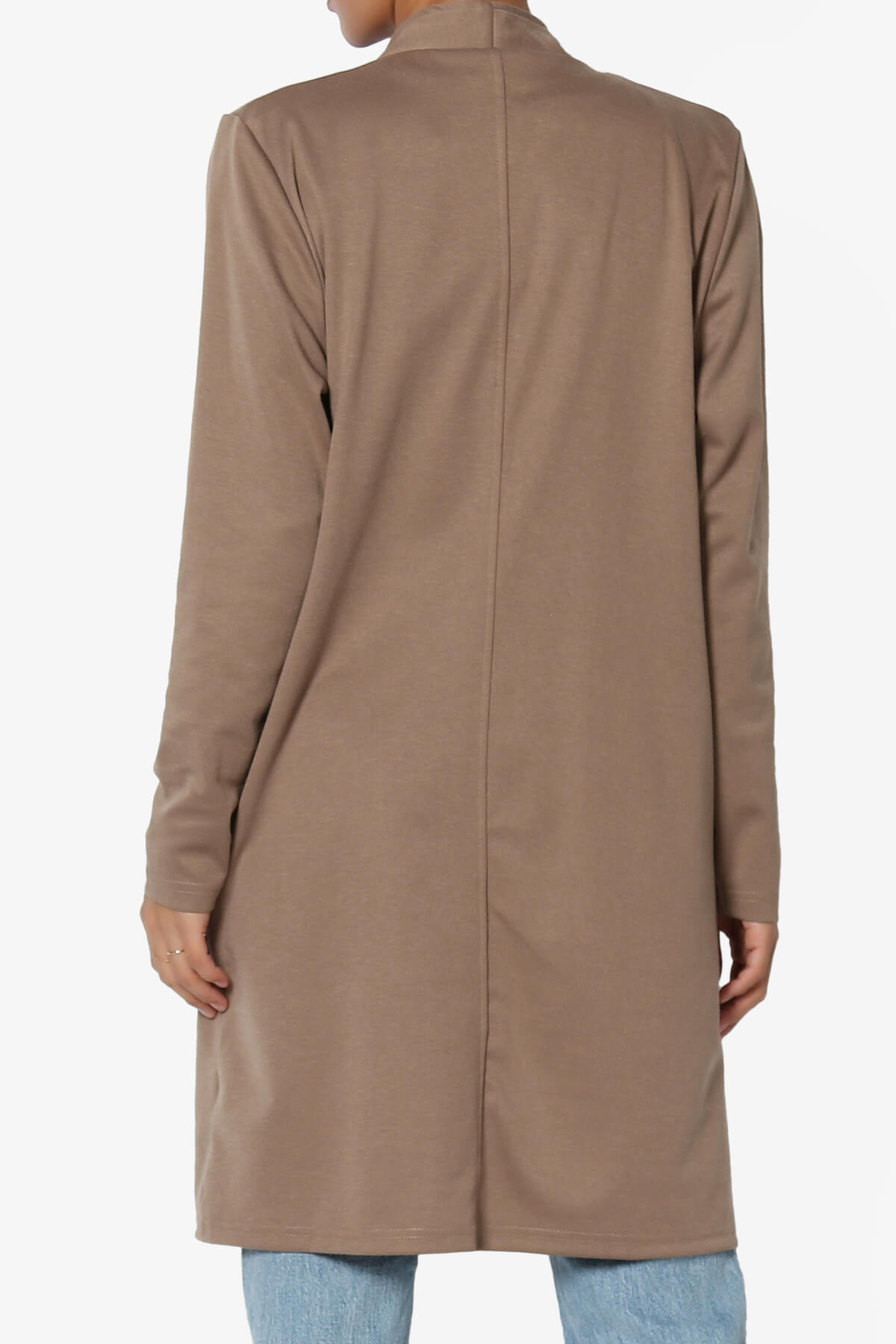 Hawke Open Front Knit Long Jacket KHAKI_2