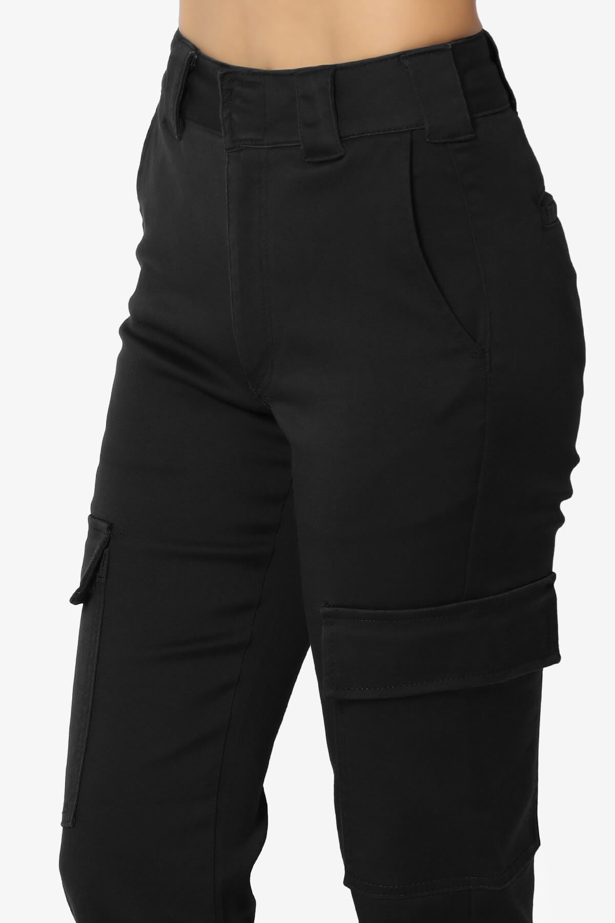 Imaan Stretch Canvas Cargo Pants BLACK_5