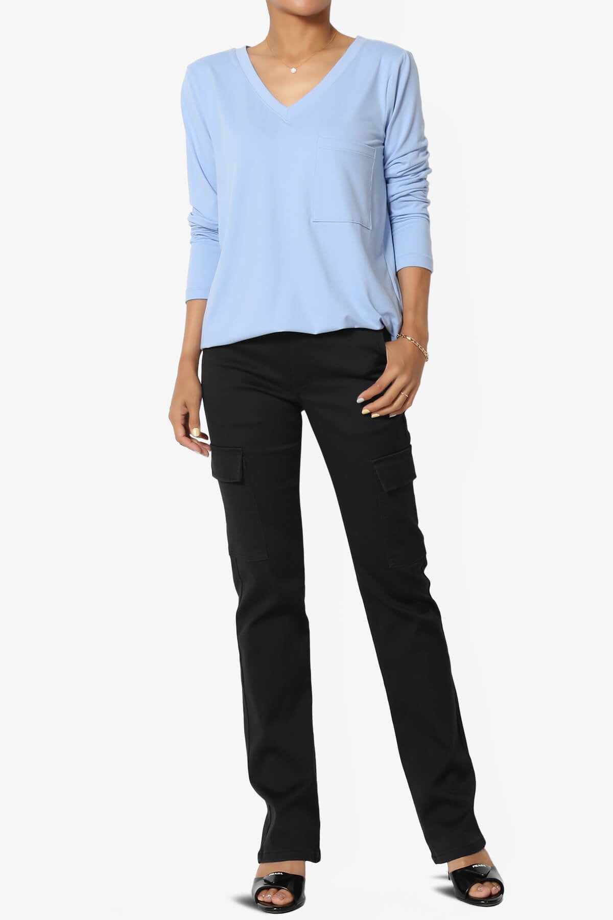 Imaan Stretch Canvas Cargo Pants BLACK_6