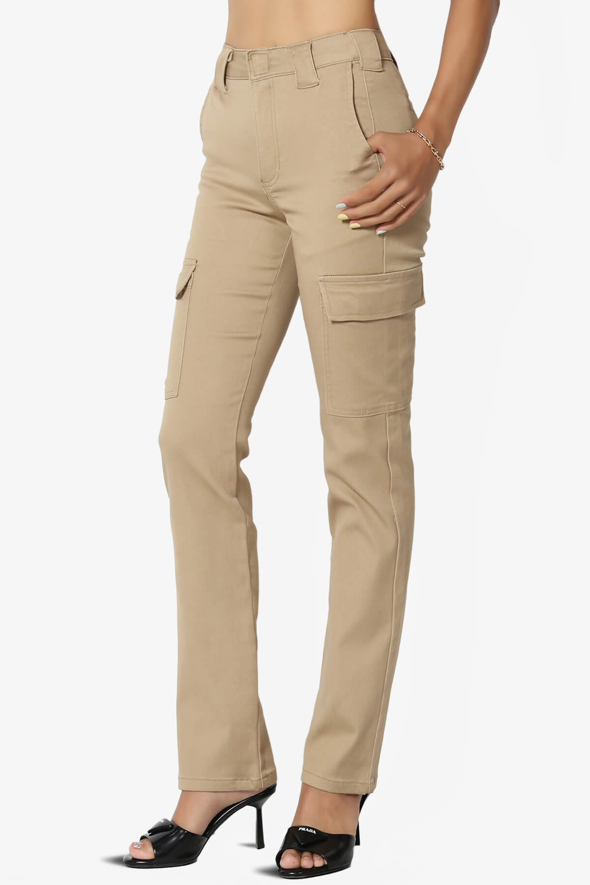 Imaan Stretch Canvas Cargo Pants KHAKI_3