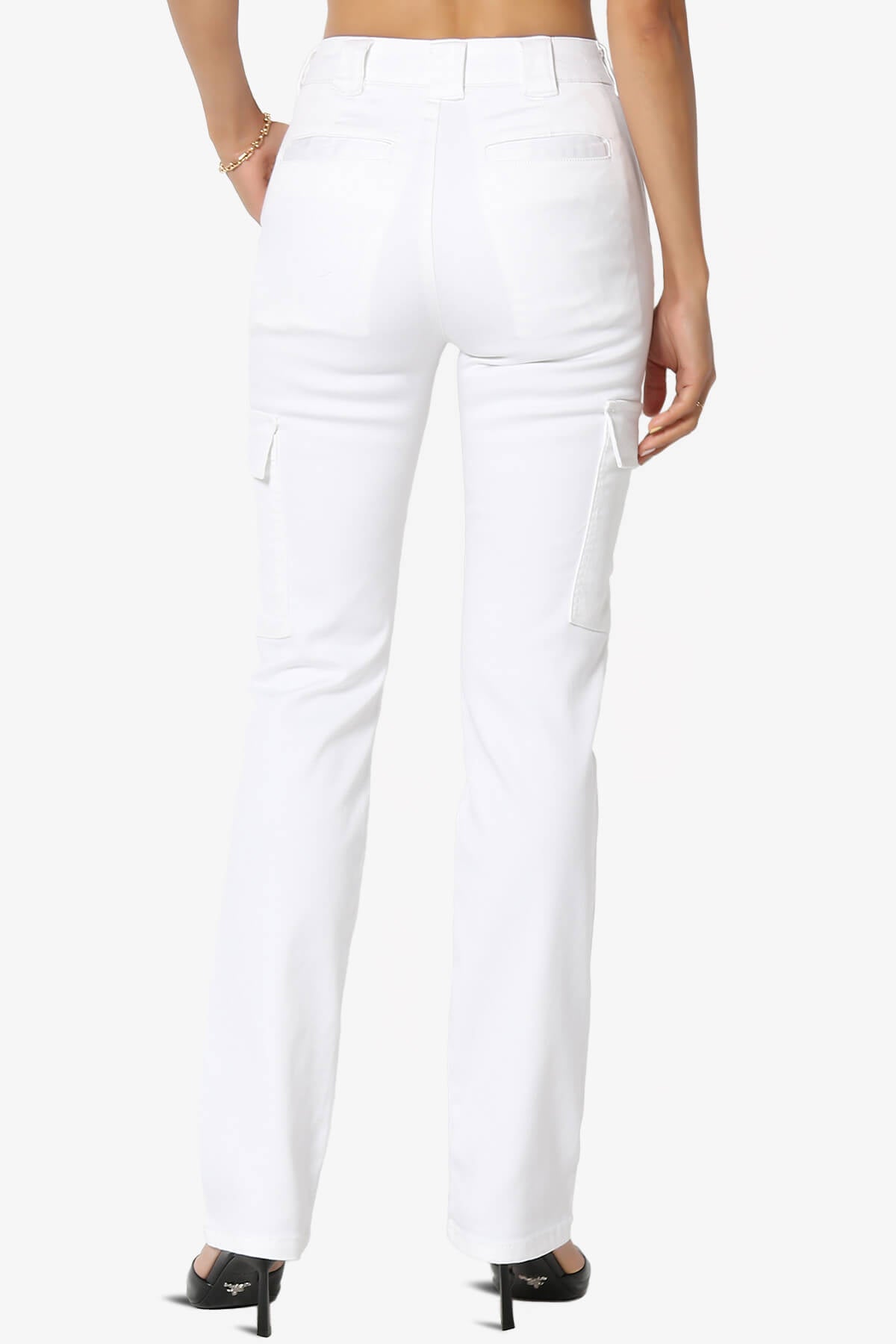 Imaan Stretch Canvas Cargo Pants WHITE_2