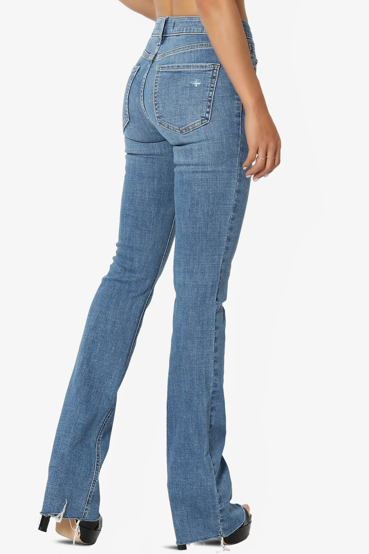 Imogen Mid Rise Bootcut Jeans in Goner Med MEDIUM_4