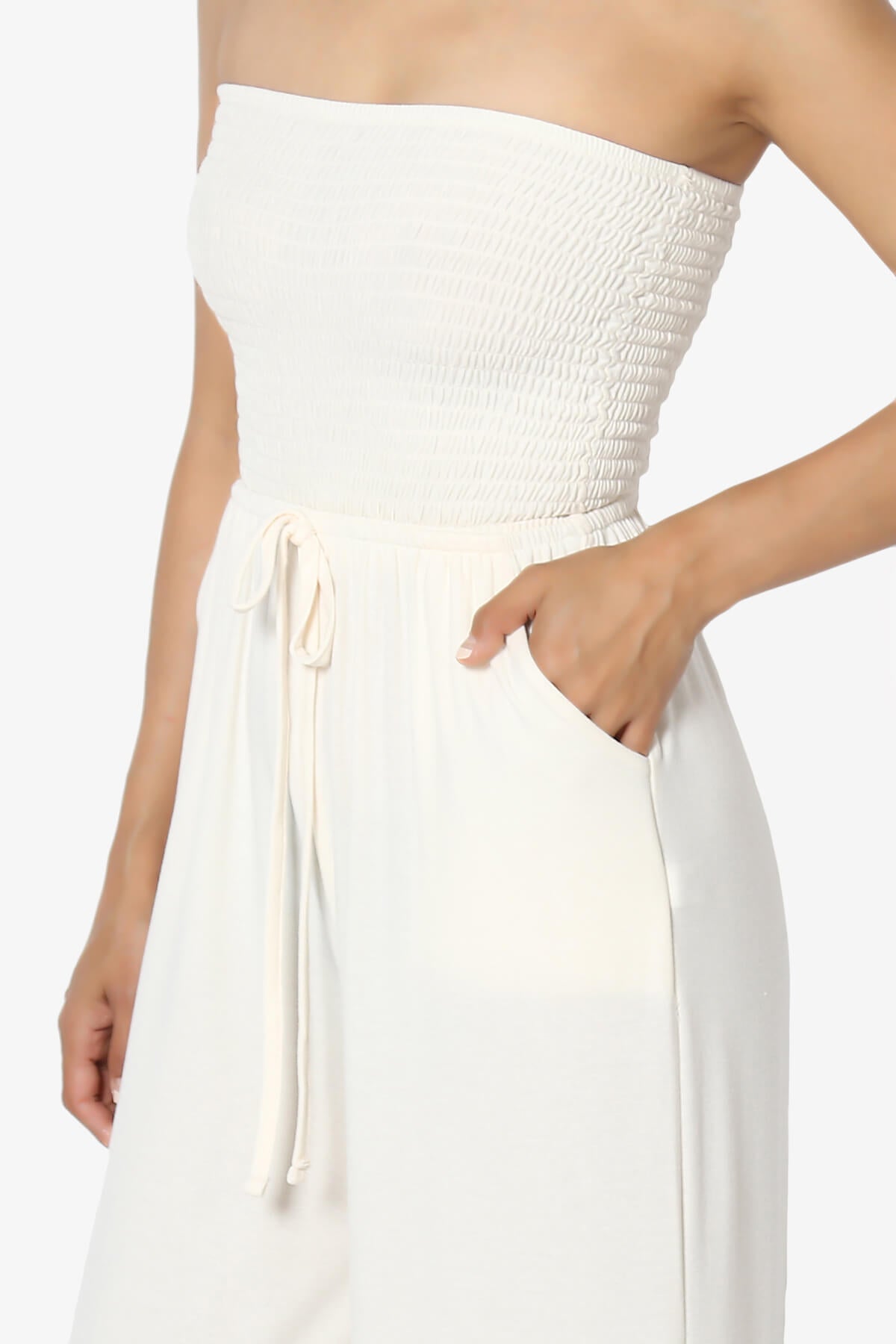 Jaklin Strapless Wide Leg Jumpsuit CREAM_5