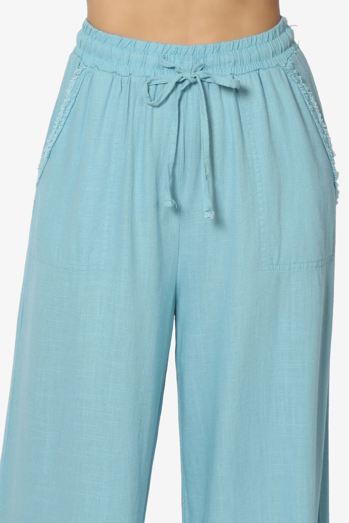 Jessica Drawstring Linen Pants DUSTY TEAL_5