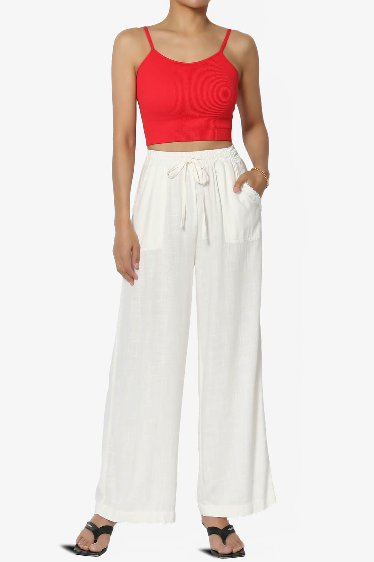 Jessica Drawstring Linen Pants IVORY_6