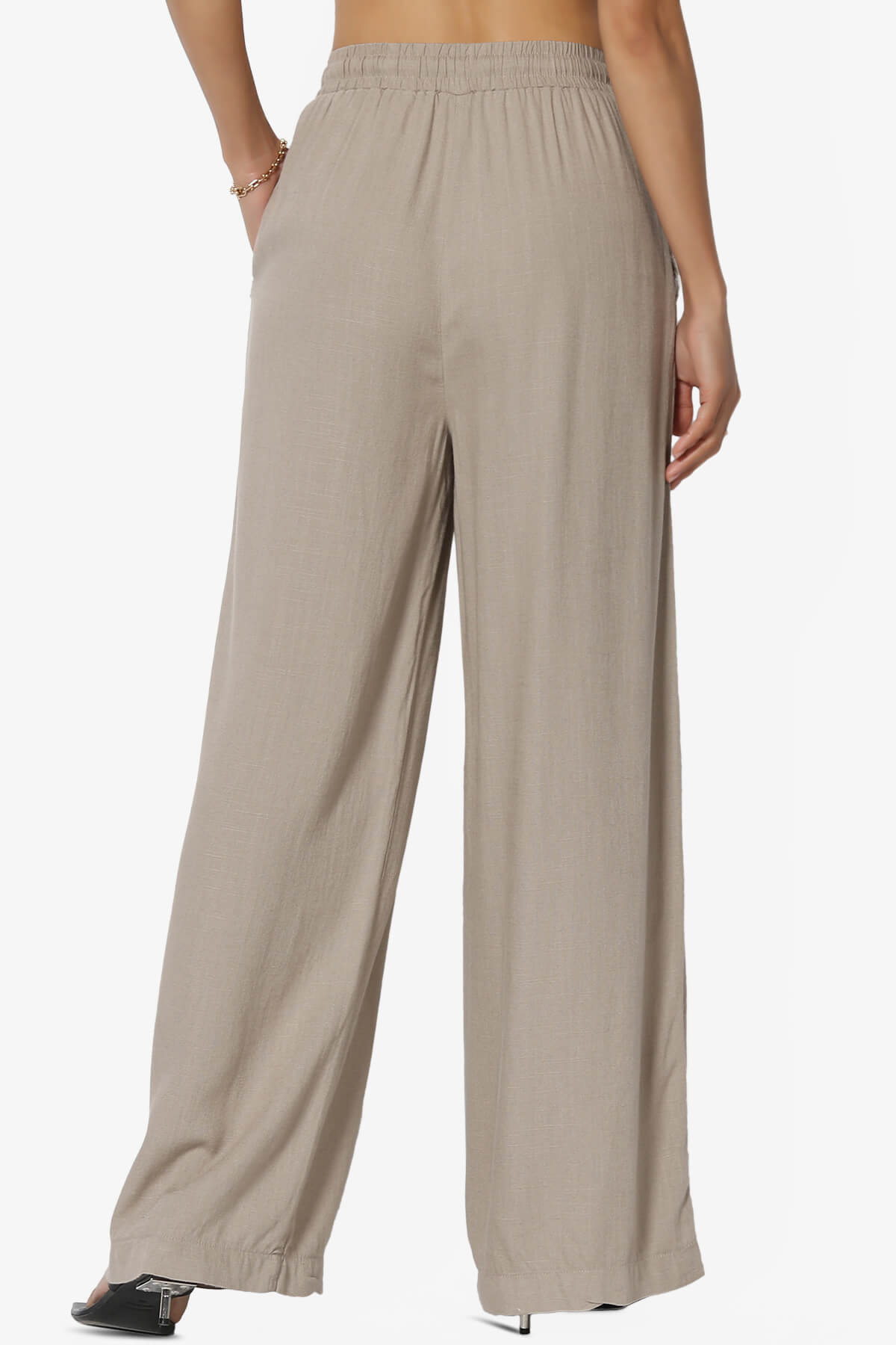Jessica Drawstring Linen Pants LIGHT MOCHA_2