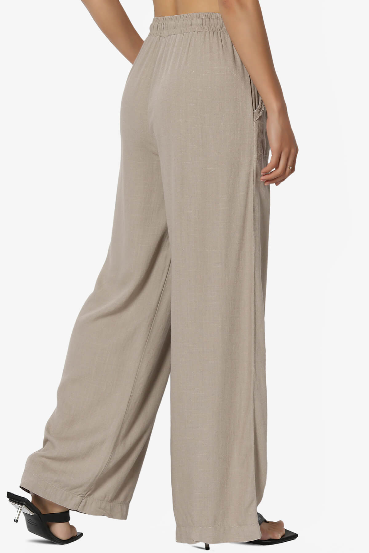Jessica Drawstring Linen Pants LIGHT MOCHA_4