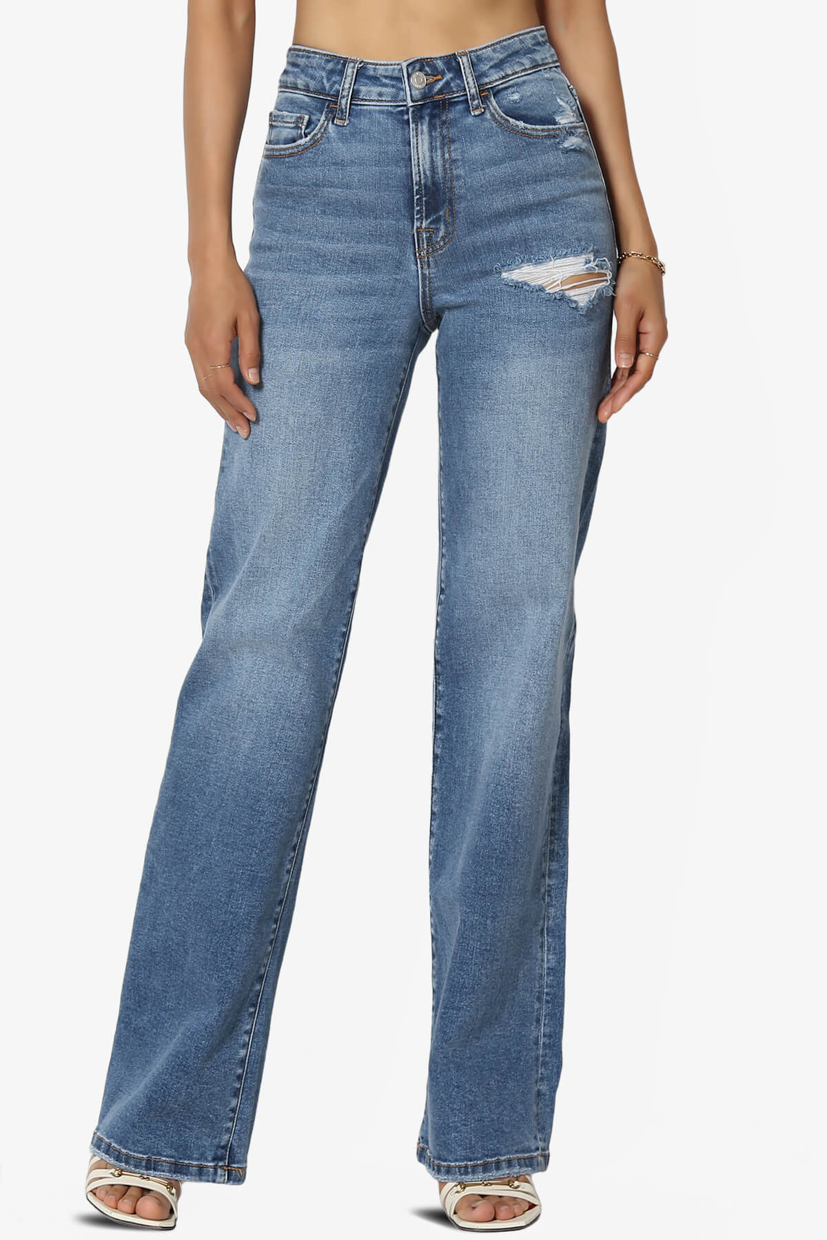 Jinny Vintage Medium Wash High Rise Baggy Jeans MEDIUM_1