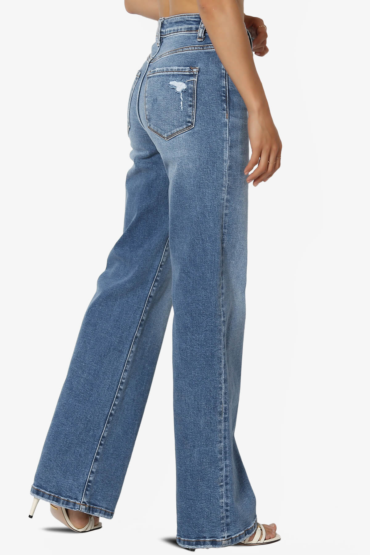 Jinny Vintage Medium Wash High Rise Baggy Jeans MEDIUM_4