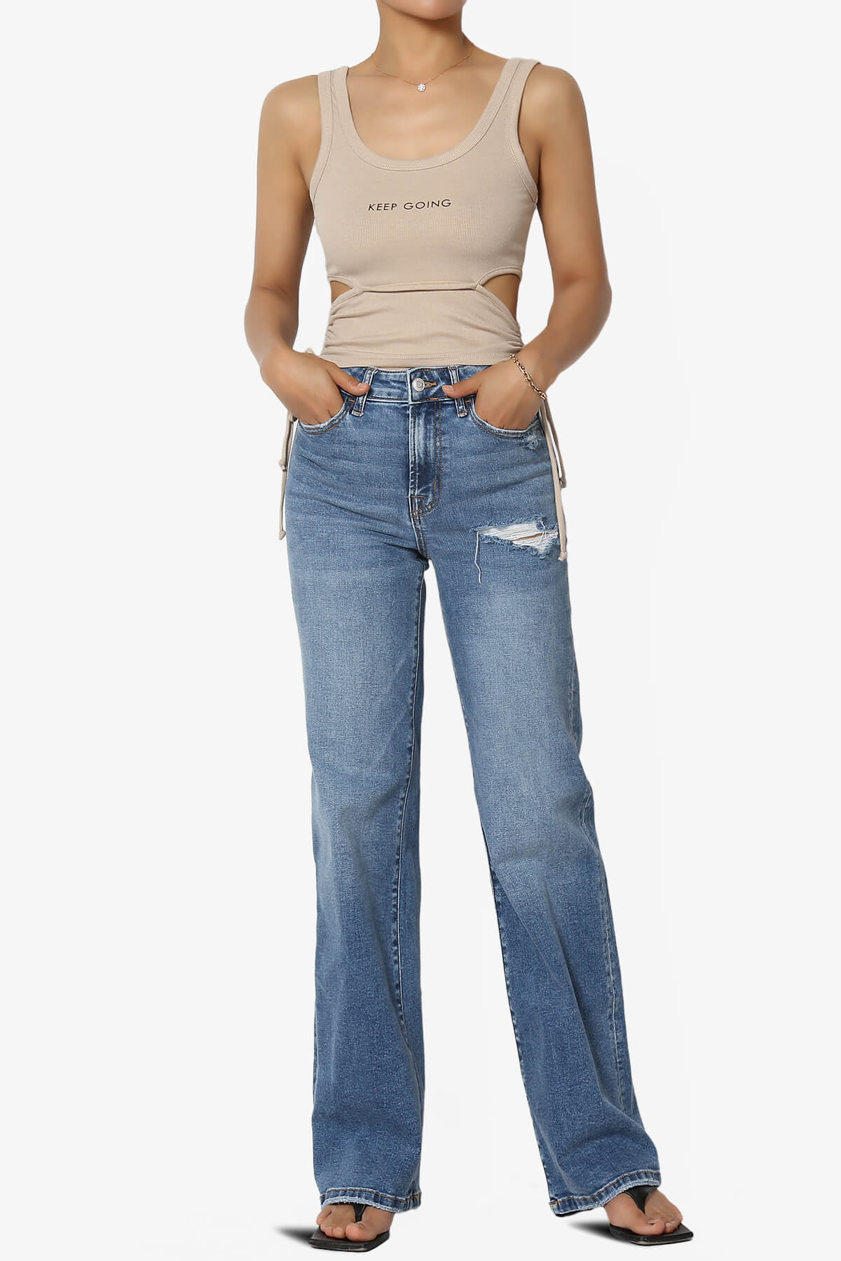 Jinny Vintage Medium Wash High Rise Baggy Jeans MEDIUM_6