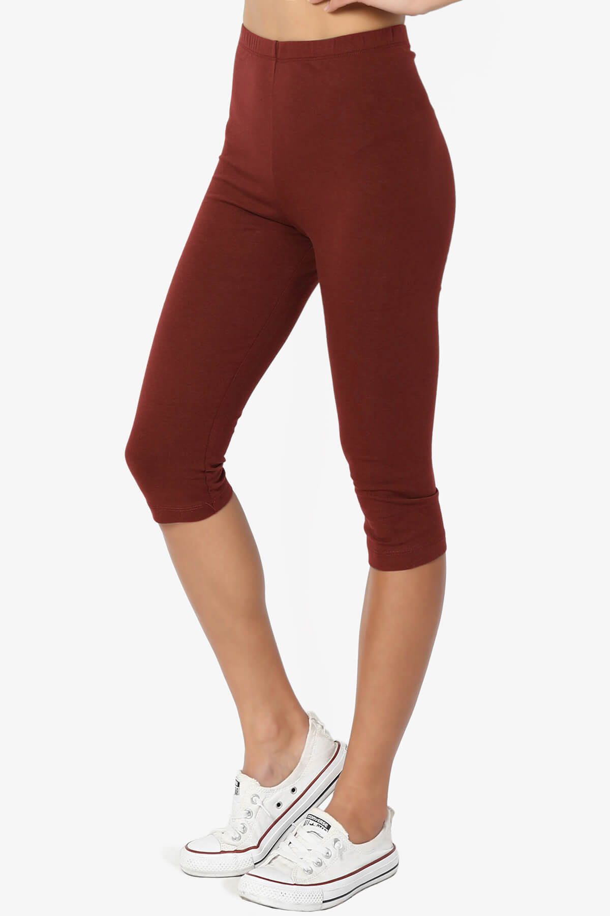 Kite Cotton Below Knee Leggings DARK RUST_3