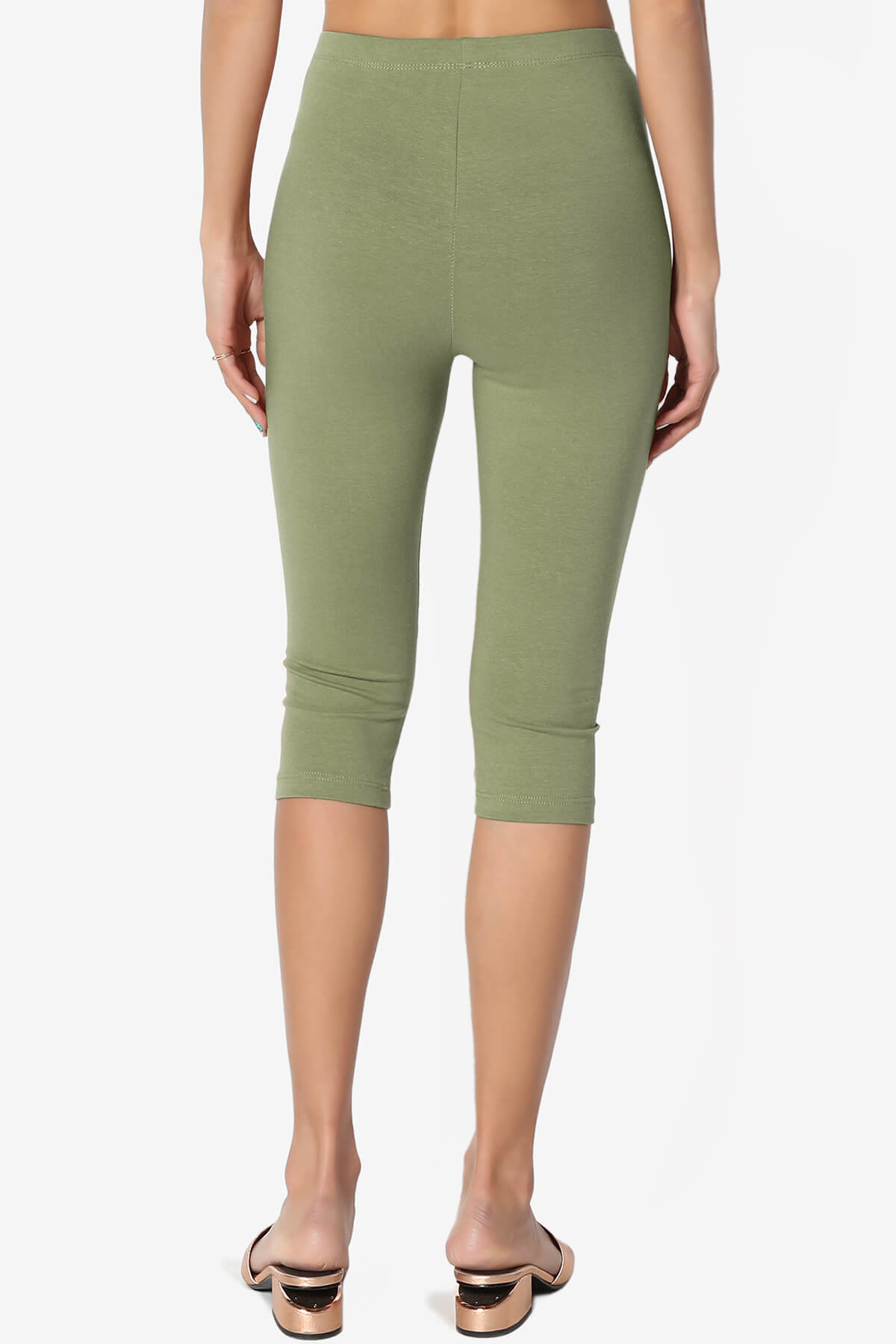 Kite Cotton Below Knee Leggings DUSTY OLIVE_2