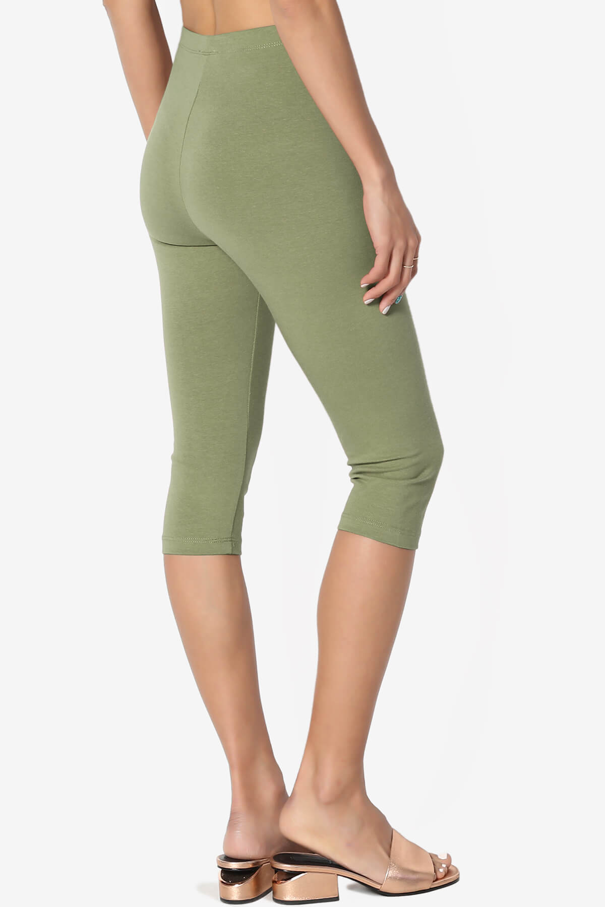Kite Cotton Below Knee Leggings DUSTY OLIVE_4