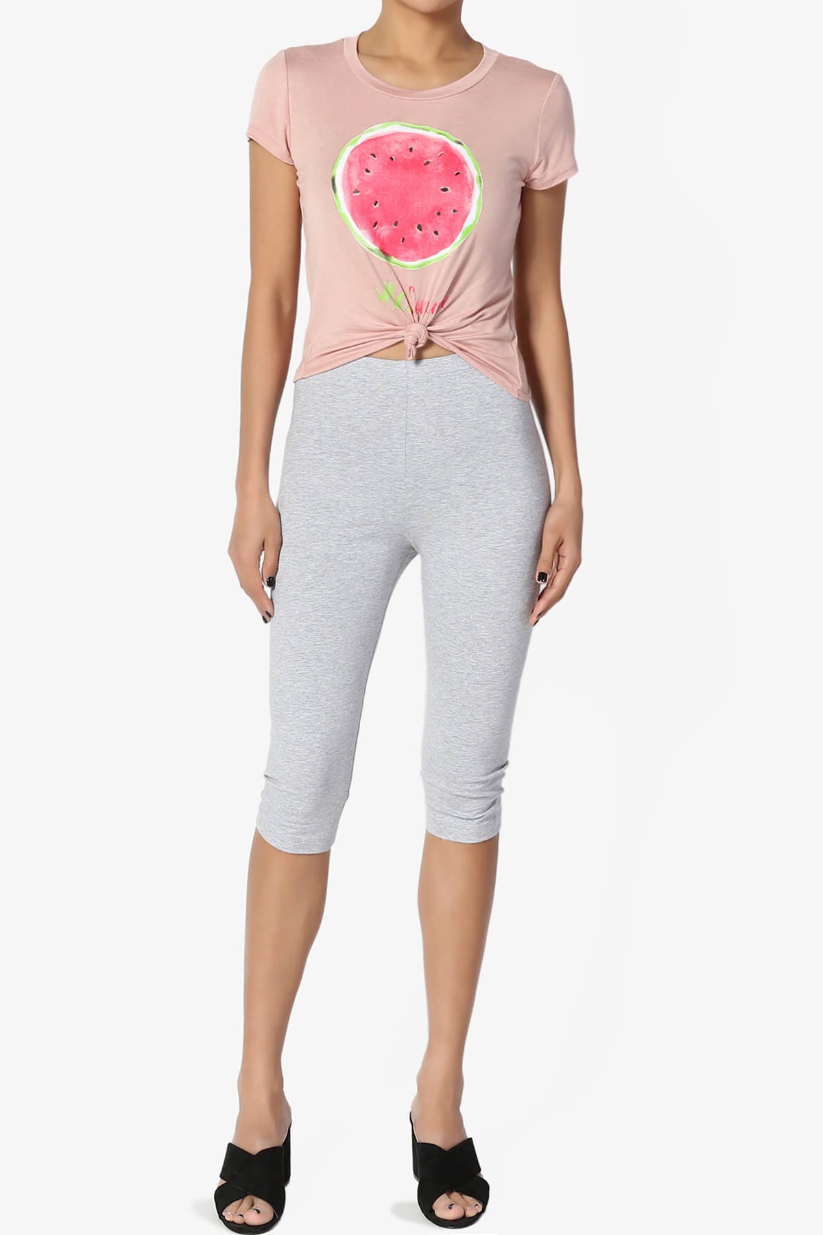 Kite Cotton Below Knee Leggings HEATHER GREY_6