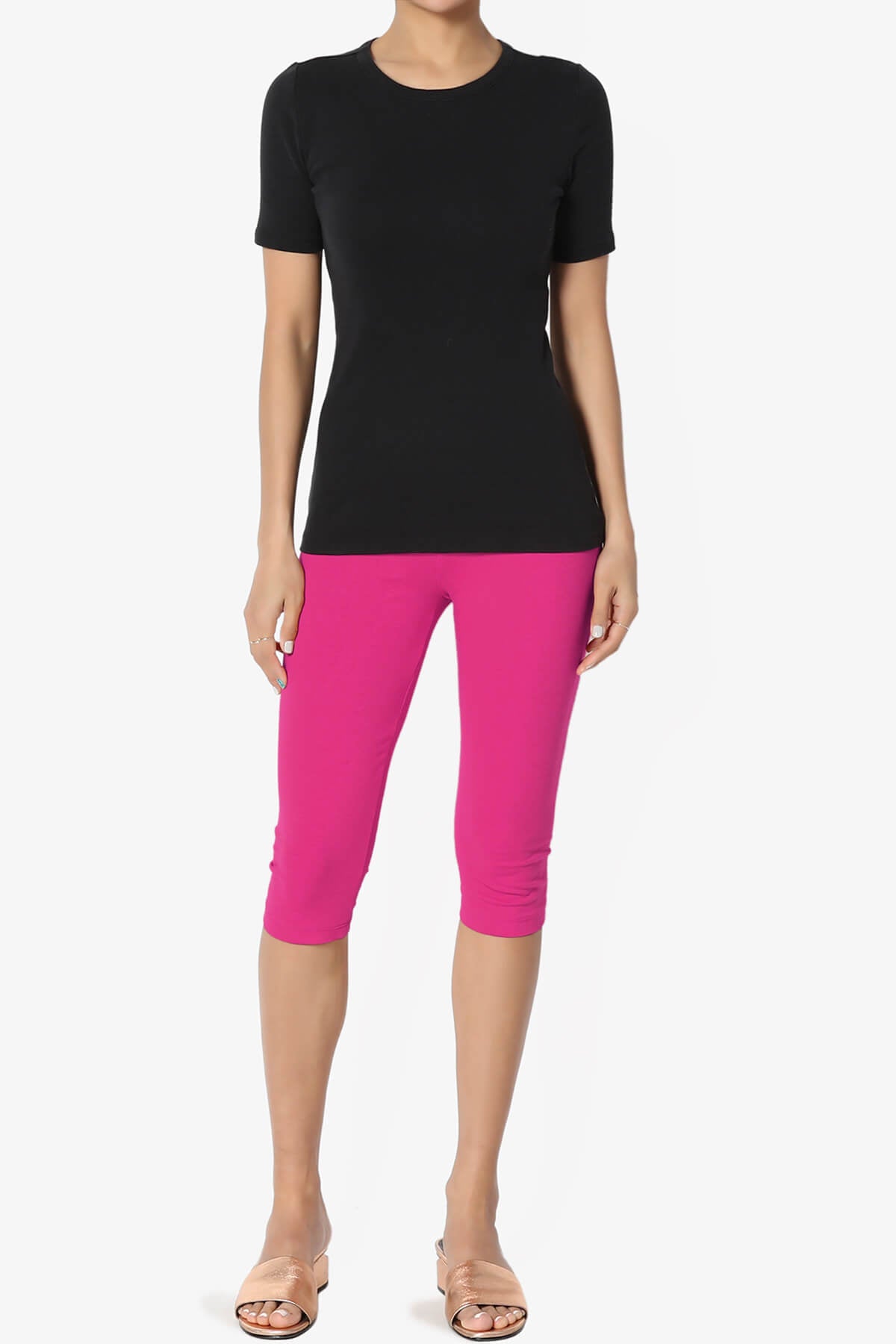 Kite Cotton Below Knee Leggings HOT PINK_6