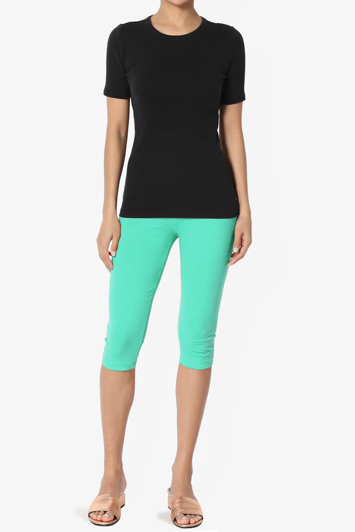 Kite Cotton Below Knee Leggings MINT_6