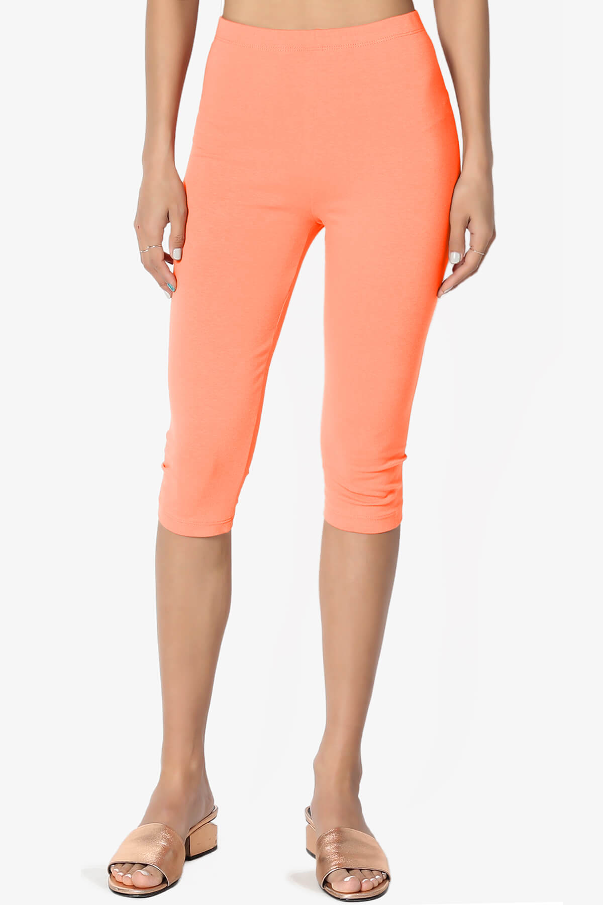 Kite Cotton Below Knee Leggings NEON CORAL_1