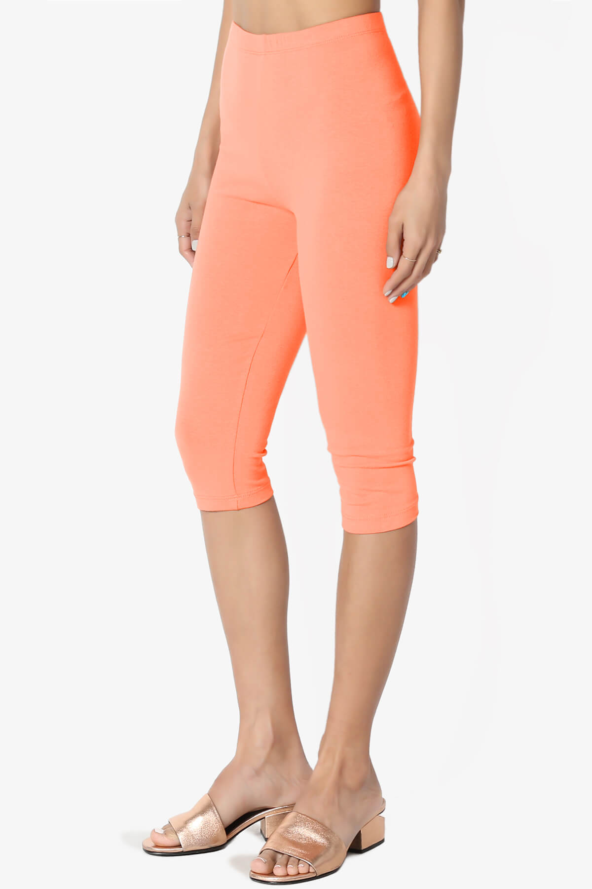Kite Cotton Below Knee Leggings NEON CORAL_3