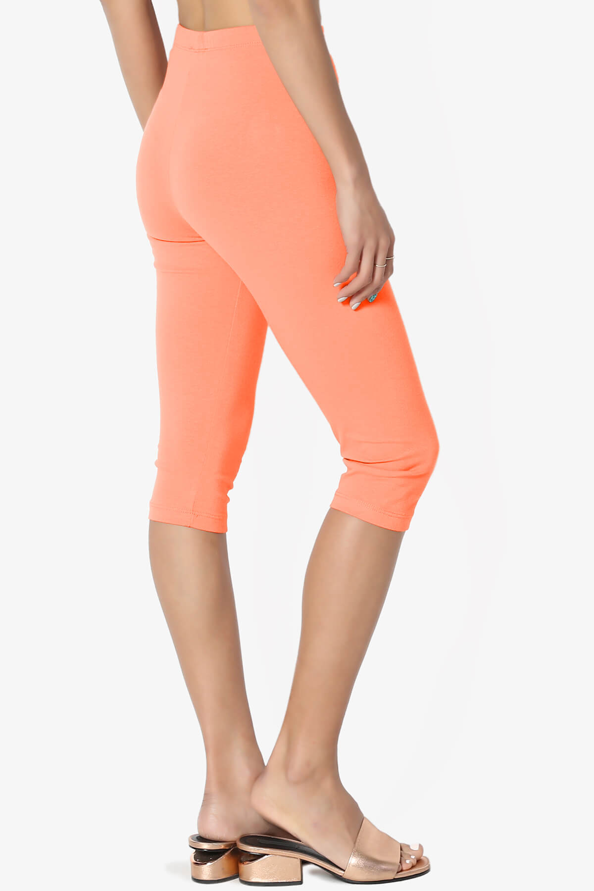 Kite Cotton Below Knee Leggings NEON CORAL_4