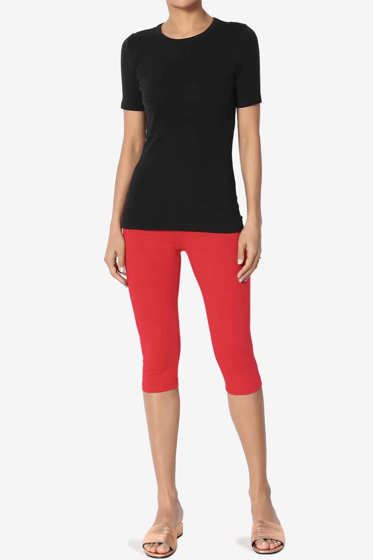 Kite Cotton Below Knee Leggings RED_6