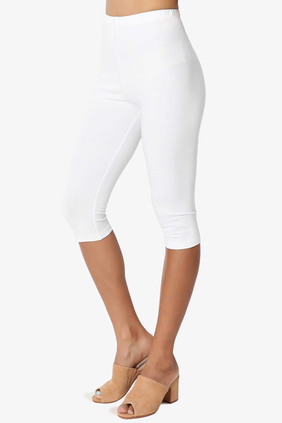Kite Cotton Below Knee Leggings WHITE_3