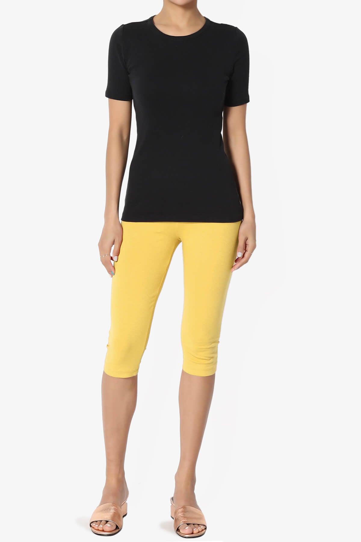 Kite Cotton Below Knee Leggings YELLOW_6