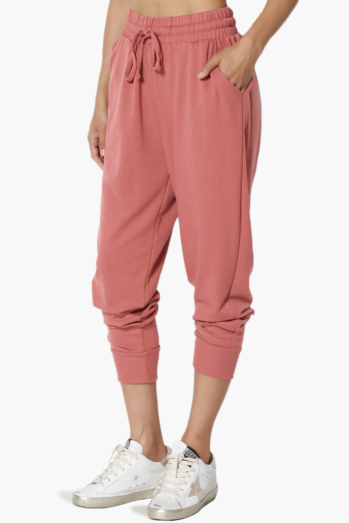 Lanette Drawstring Jersey Jogger Pants ASH ROSE_3