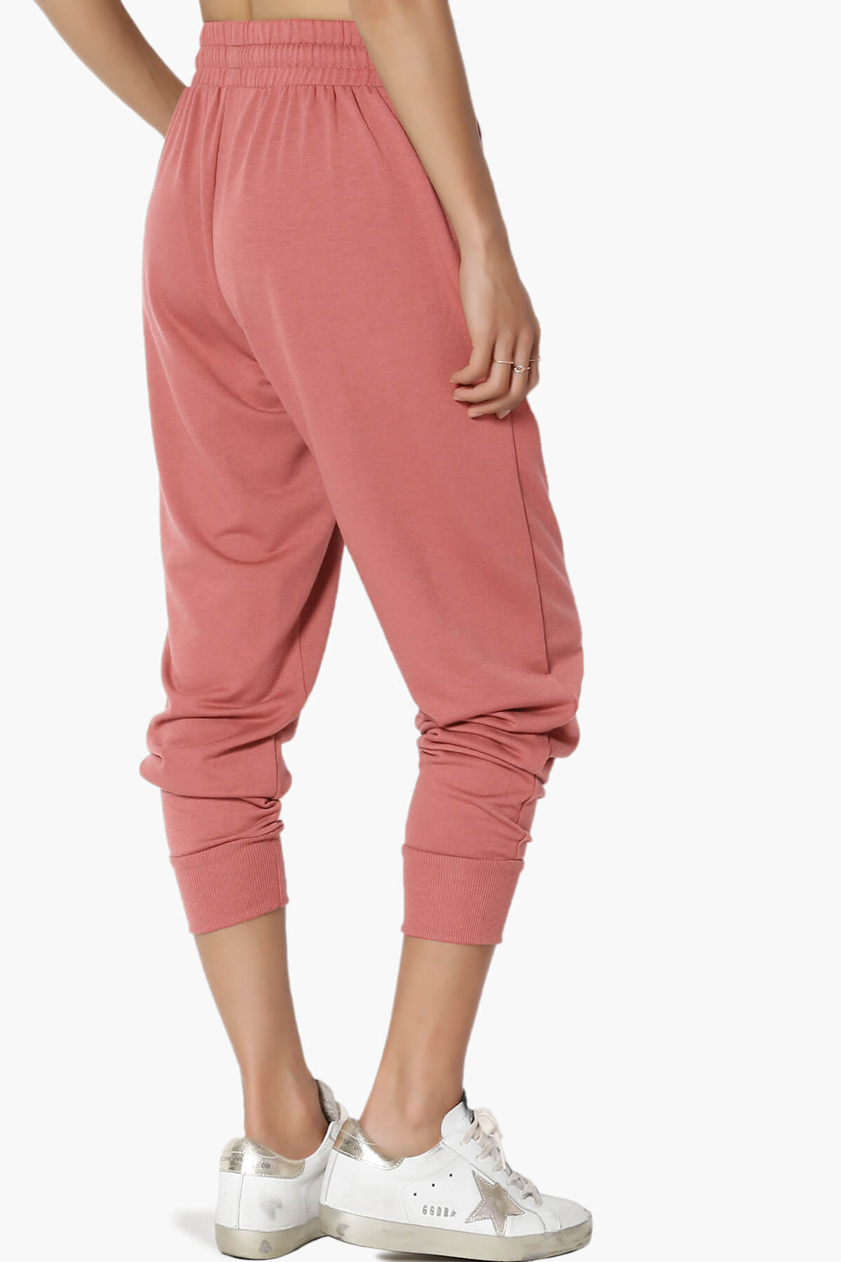 Lanette Drawstring Jersey Jogger Pants ASH ROSE_4