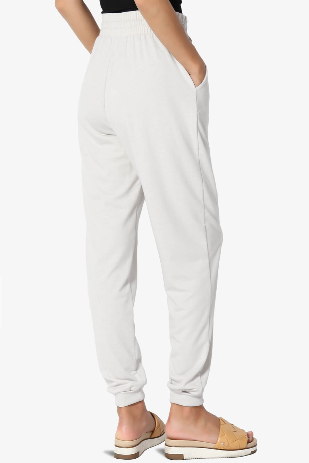 Lanette Drawstring Jersey Jogger Pants BONE_4