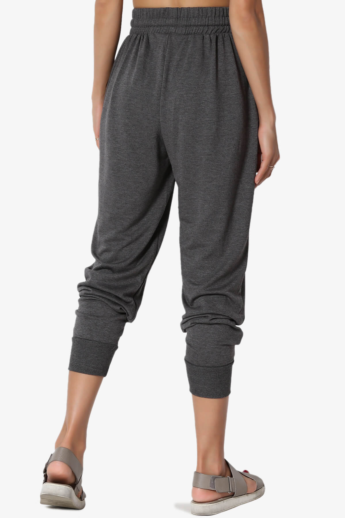 Lanette Drawstring Jersey Jogger Pants CHARCOAL_2