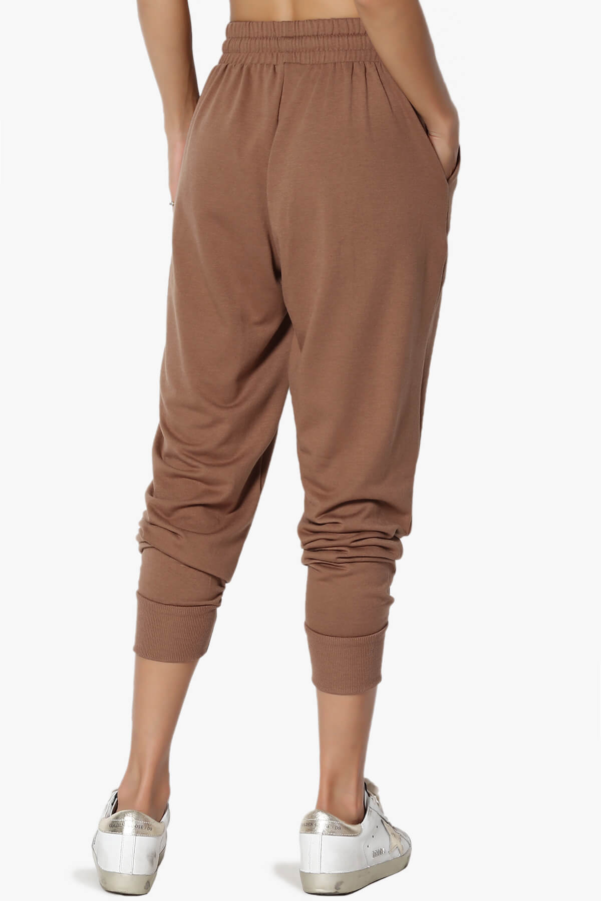 Lanette Drawstring Jersey Jogger Pants COCOA_2