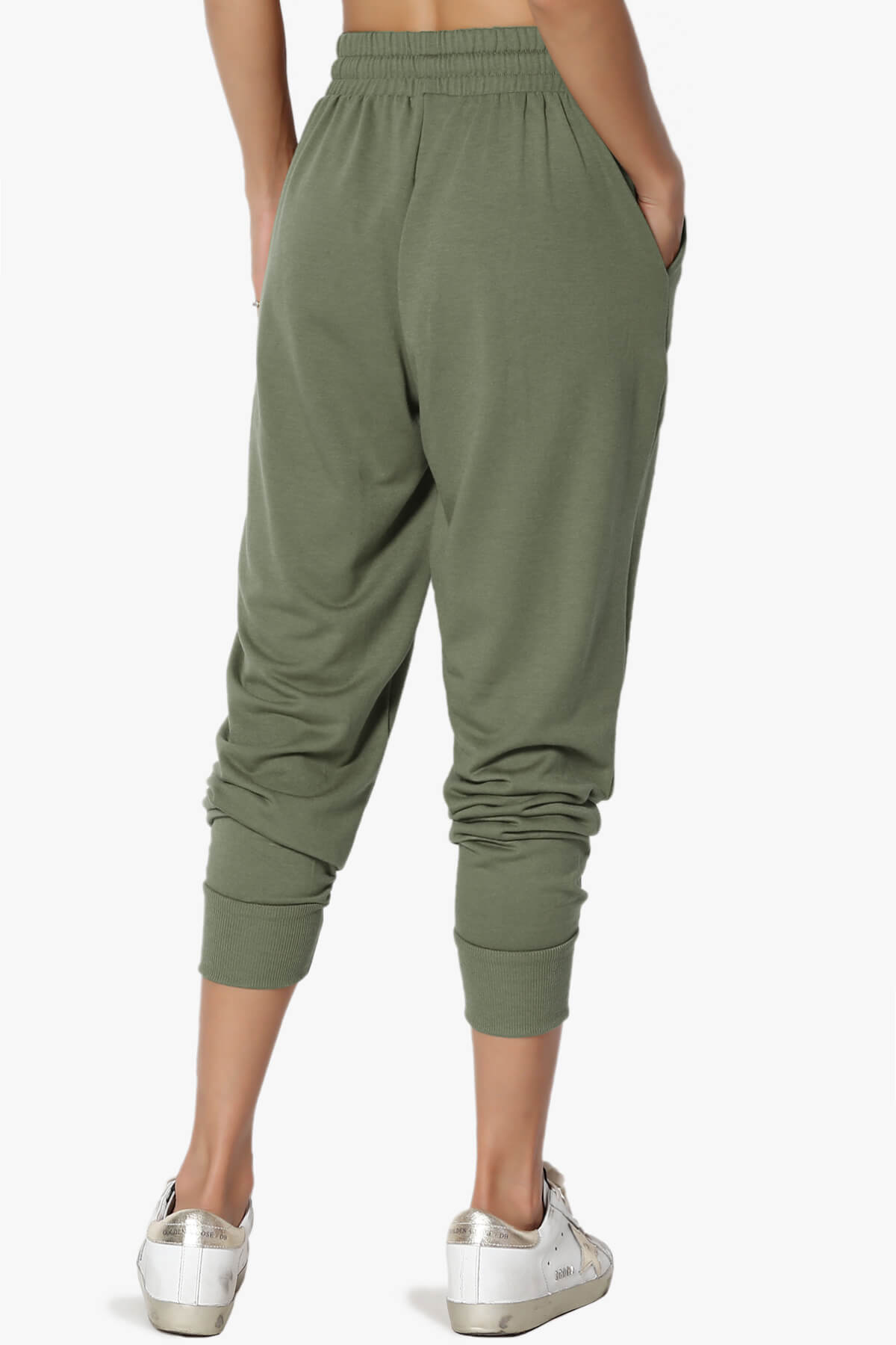 Lanette Drawstring Jersey Jogger Pants DUSTY OLIVE_2