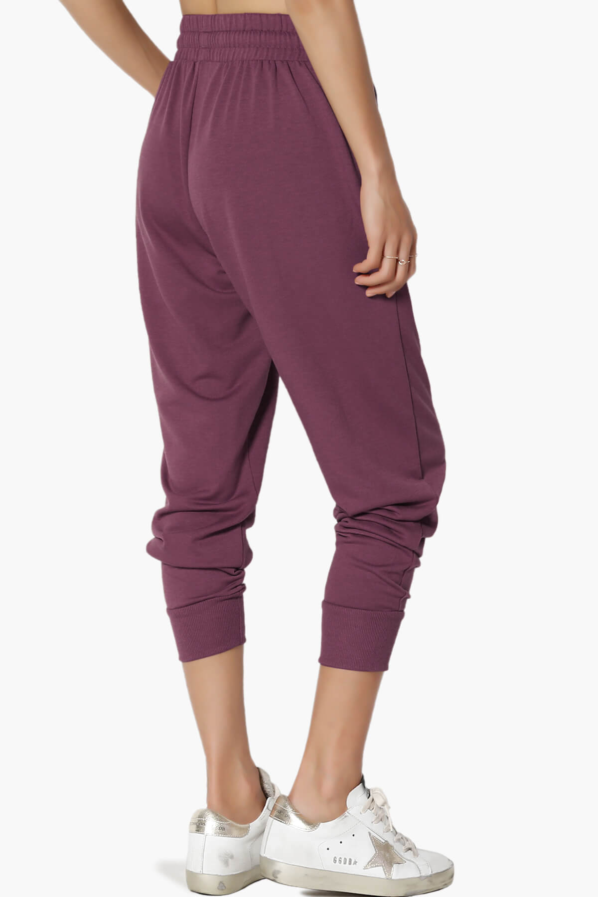 Lanette Drawstring Jersey Jogger Pants DUSTY PLUM_4