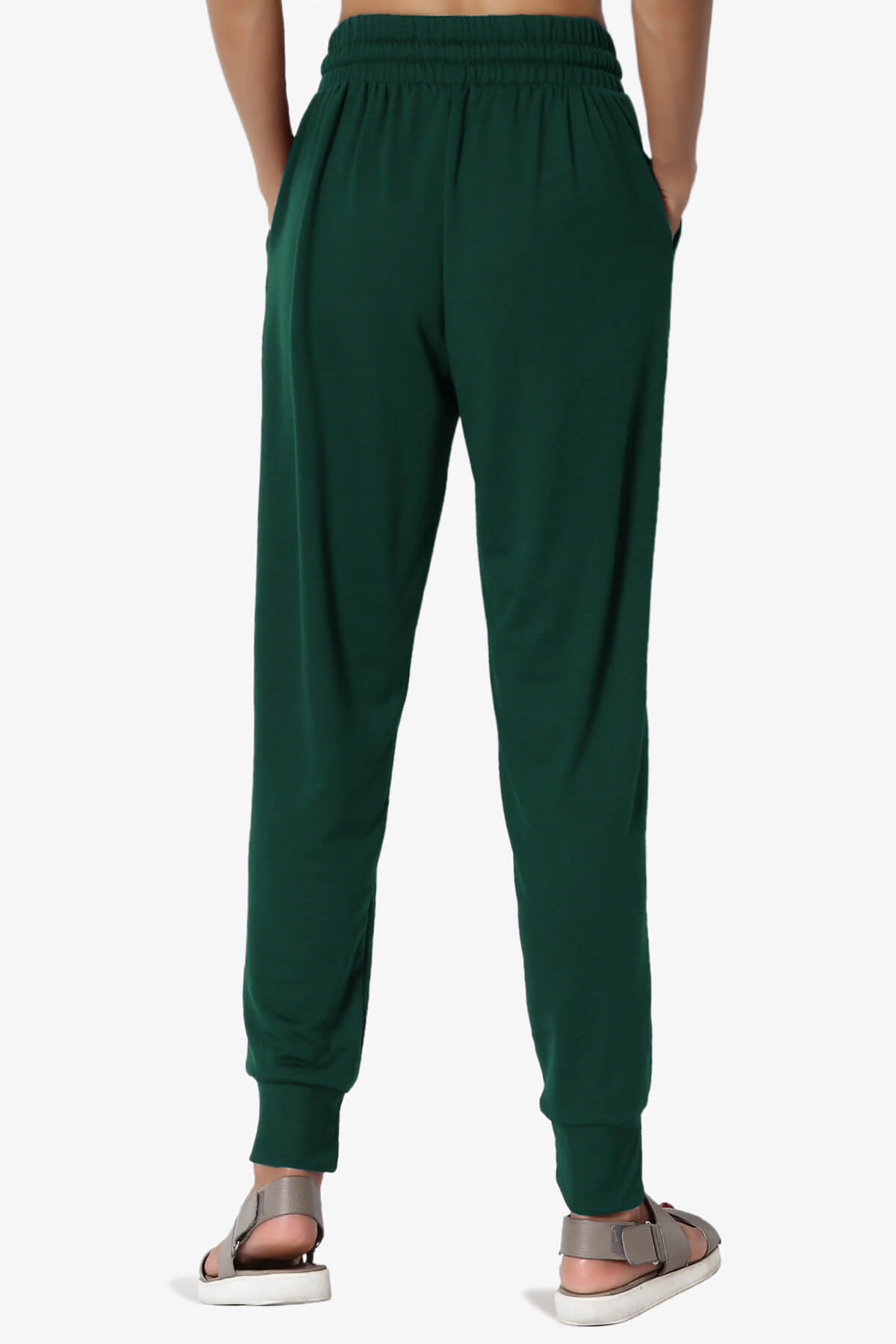 Lanette Drawstring Jersey Jogger Pants HUNTER GREEN_2