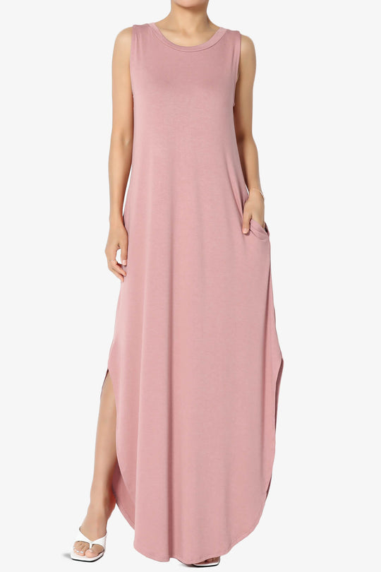 Lanie Sleeveless Split Hem Maxi Dress PLUS