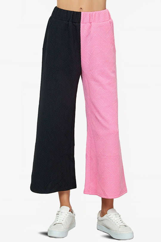 Lassy Textured Colorblock Lounge Culotte