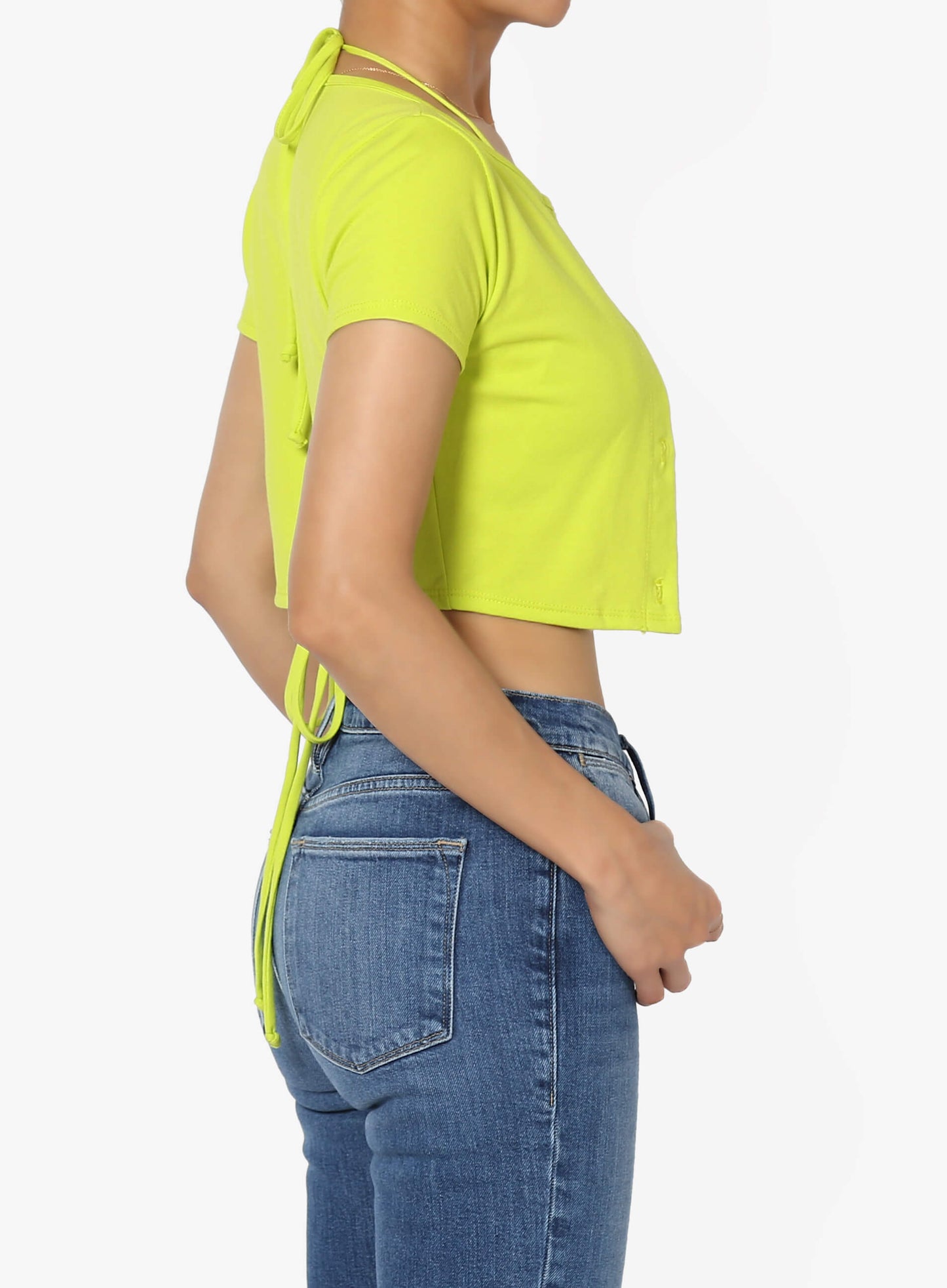 Linda Cardigan And Bra Top SET LIME_4