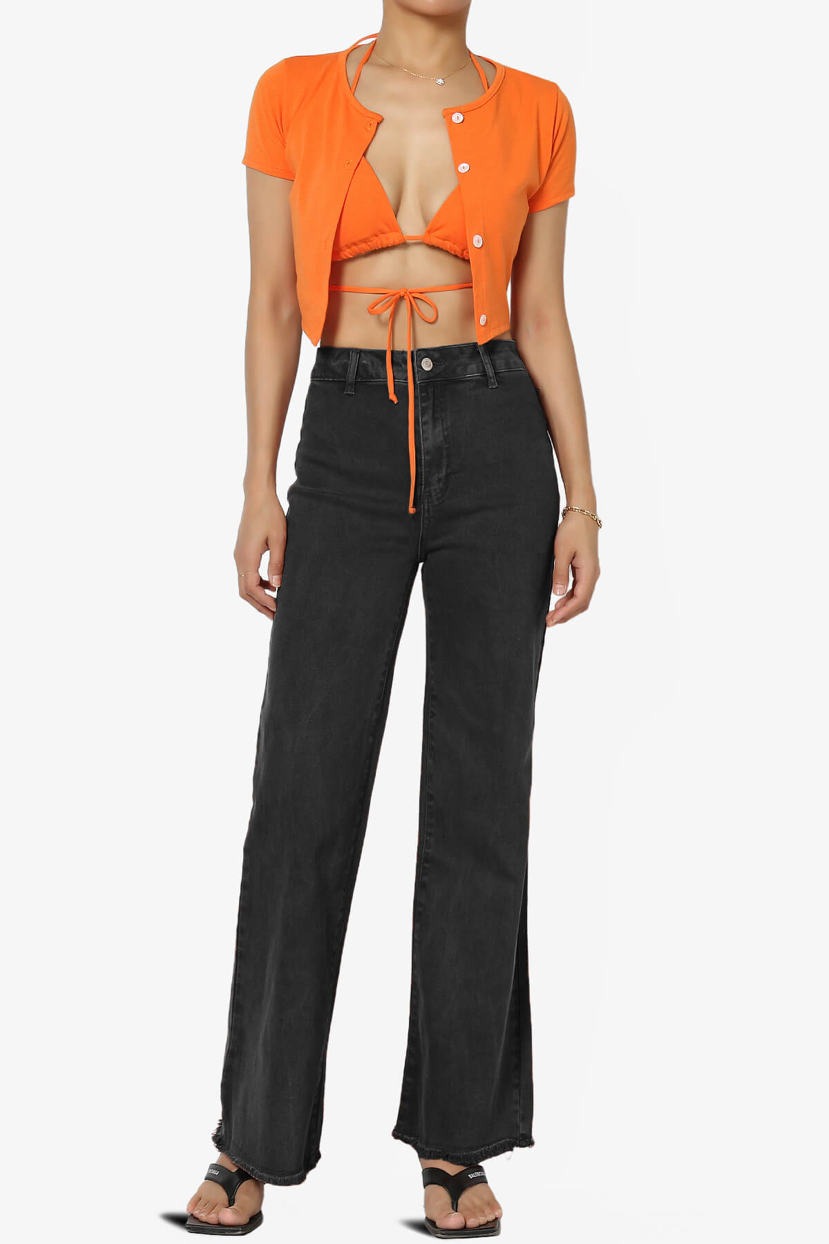 Linda Cardigan And Bra Top SET ORANGE_6