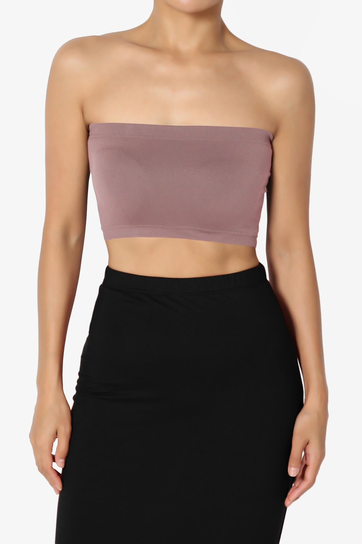 Ludlow Seamless Bandeau Bra Top DUSTY MAUVE_1