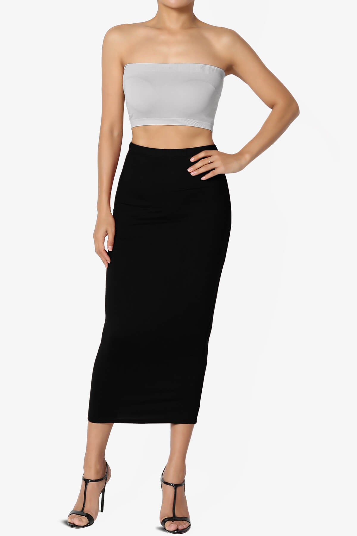 Ludlow Seamless Bandeau Bra Top GREY MIST_6