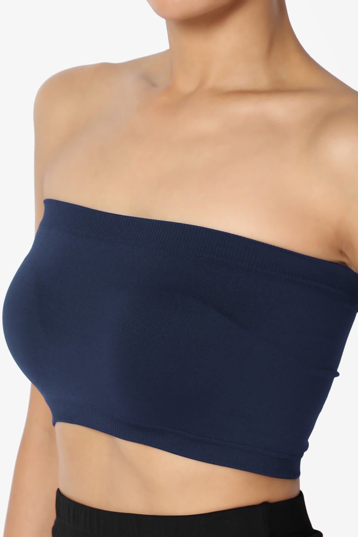 Ludlow Seamless Bandeau Bra Top NAVY_5