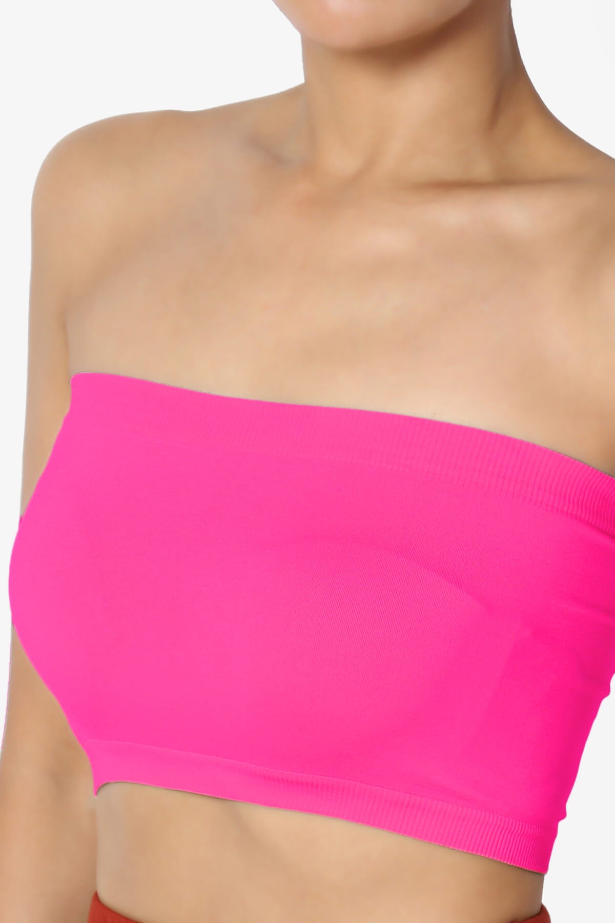 Ludlow Seamless Bandeau Bra Top NEON FUCHSIA_5