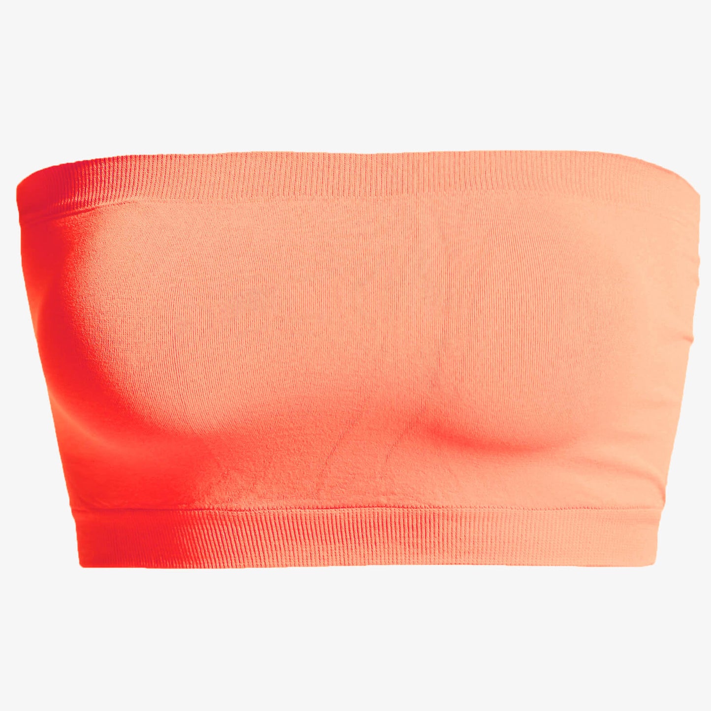 Ludlow Seamless Bandeau Bra Top NEON ORANGE_1
