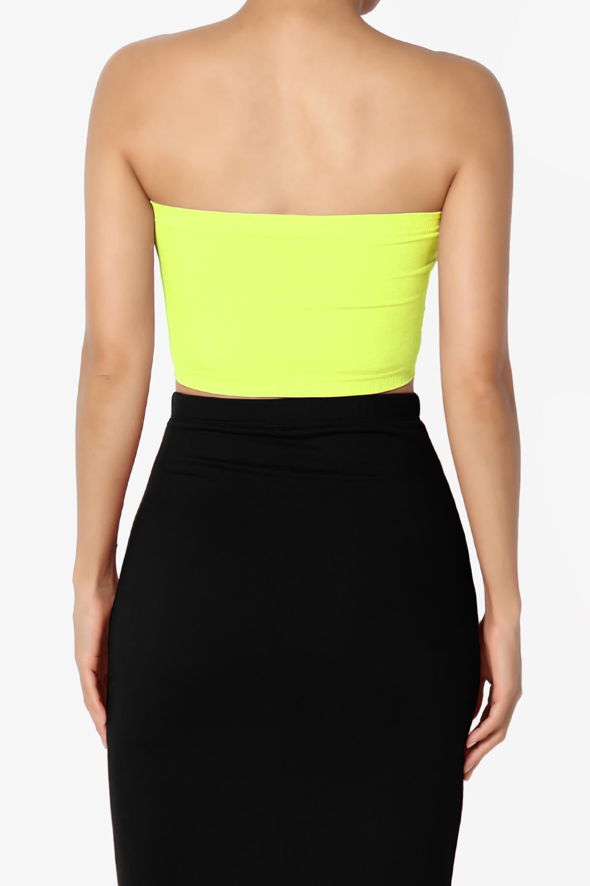 Ludlow Seamless Bandeau Bra Top NEON YELLOW_2