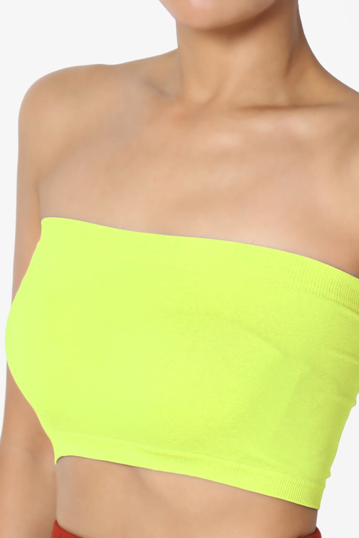 Ludlow Seamless Bandeau Bra Top NEON YELLOW_5