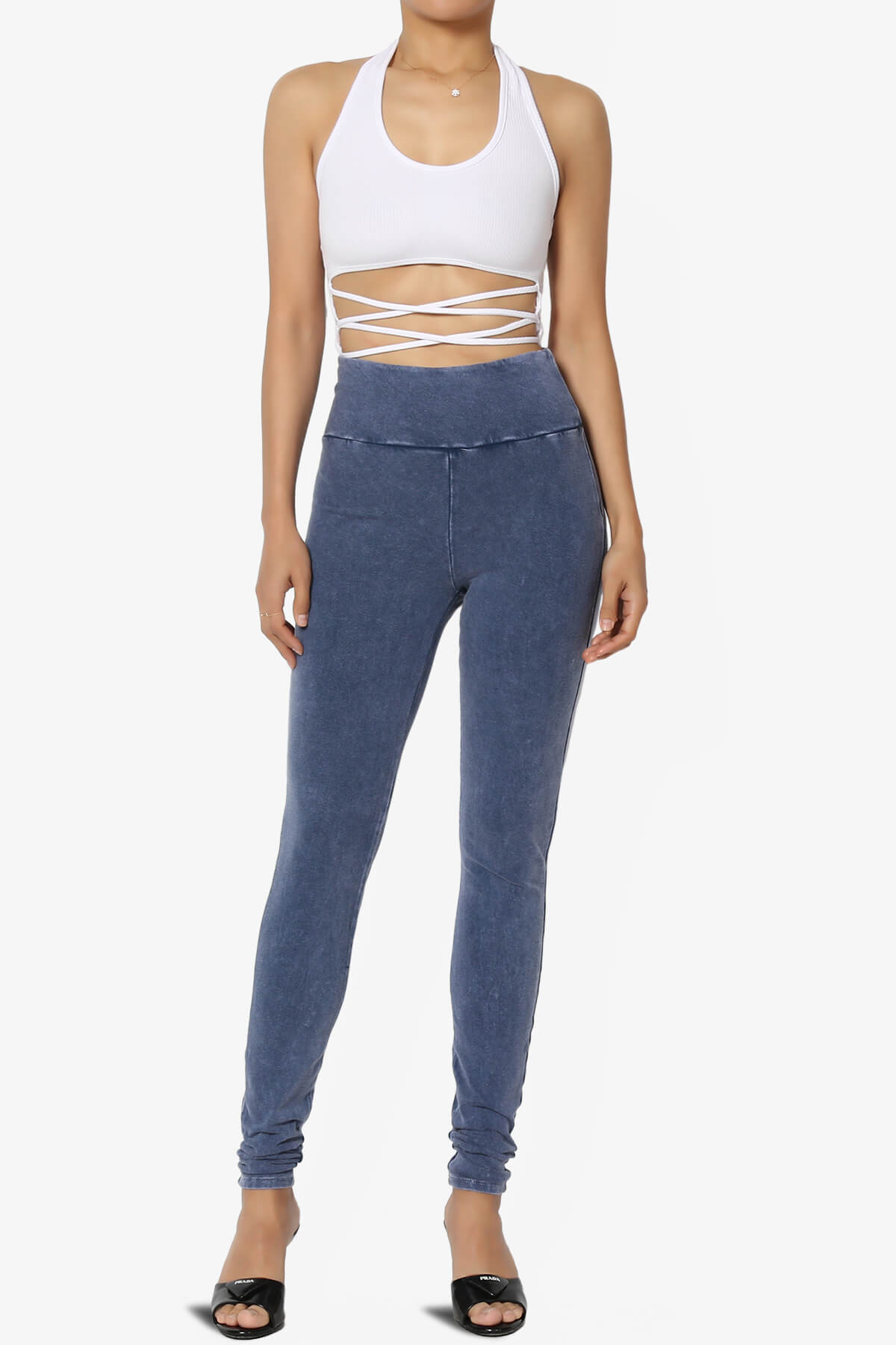 Malou Strappy Cutout Halter Crop Tank Top WHITE_6