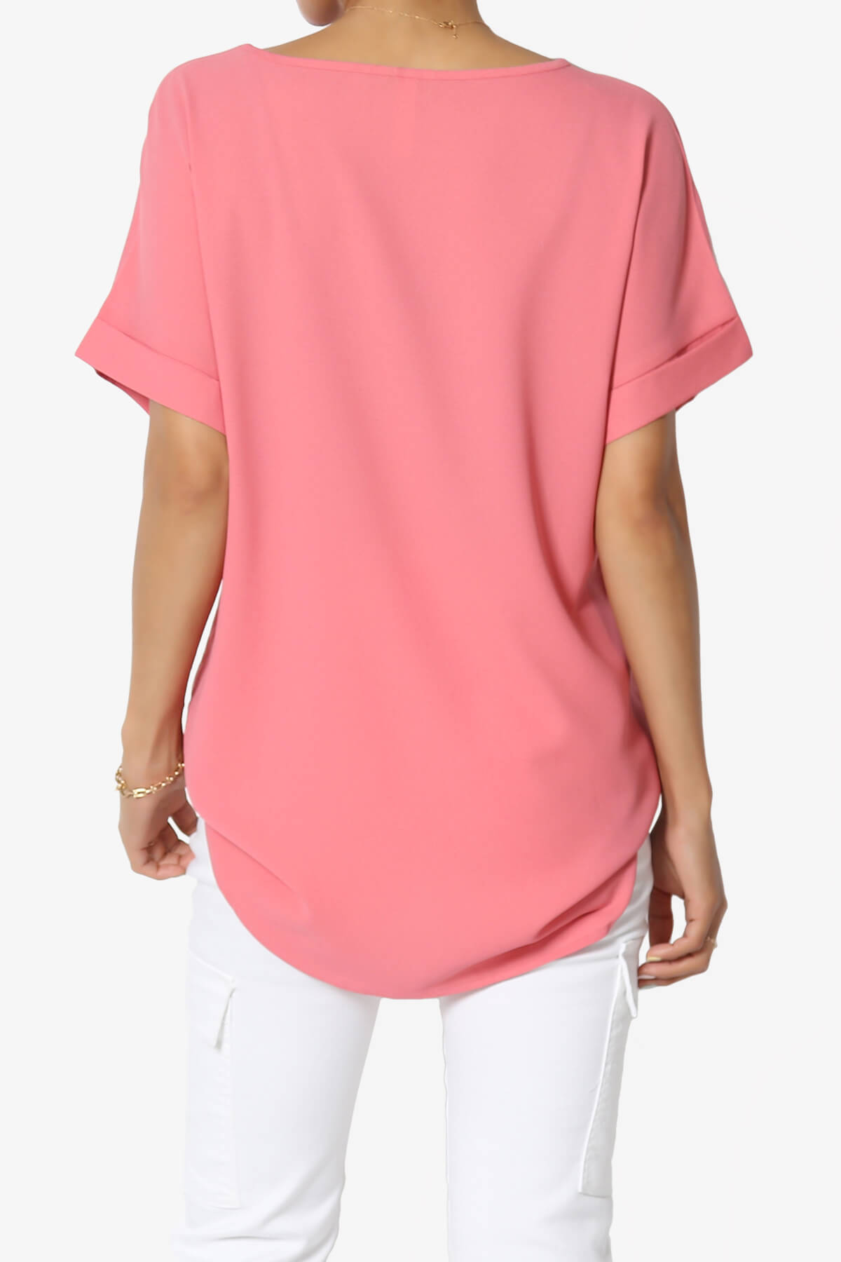 Marla Lightweight Woven Dolman Top DESERT ROSE_2